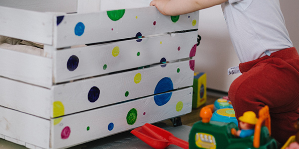 Take the time to sort all of the toys into categories. These categories include: Moving Toys, Pretending Toys, Thinking Toys, Creating Toys