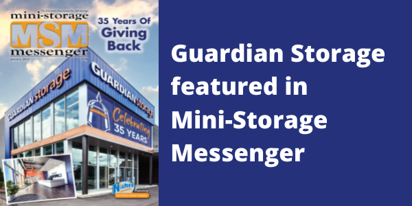 Guardian Storage Featured in Mini-Storage Messenger Magazine